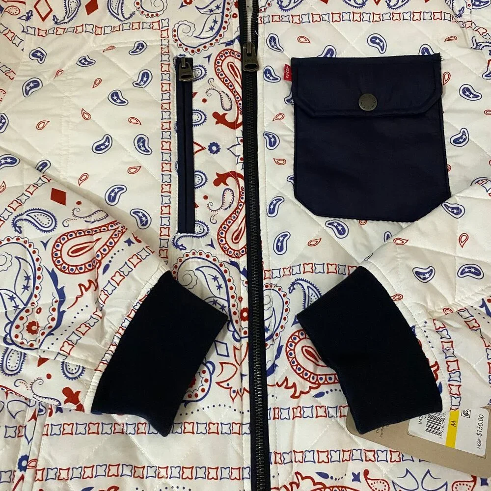 Levi's Bandana Quilted Bomber Jacket M